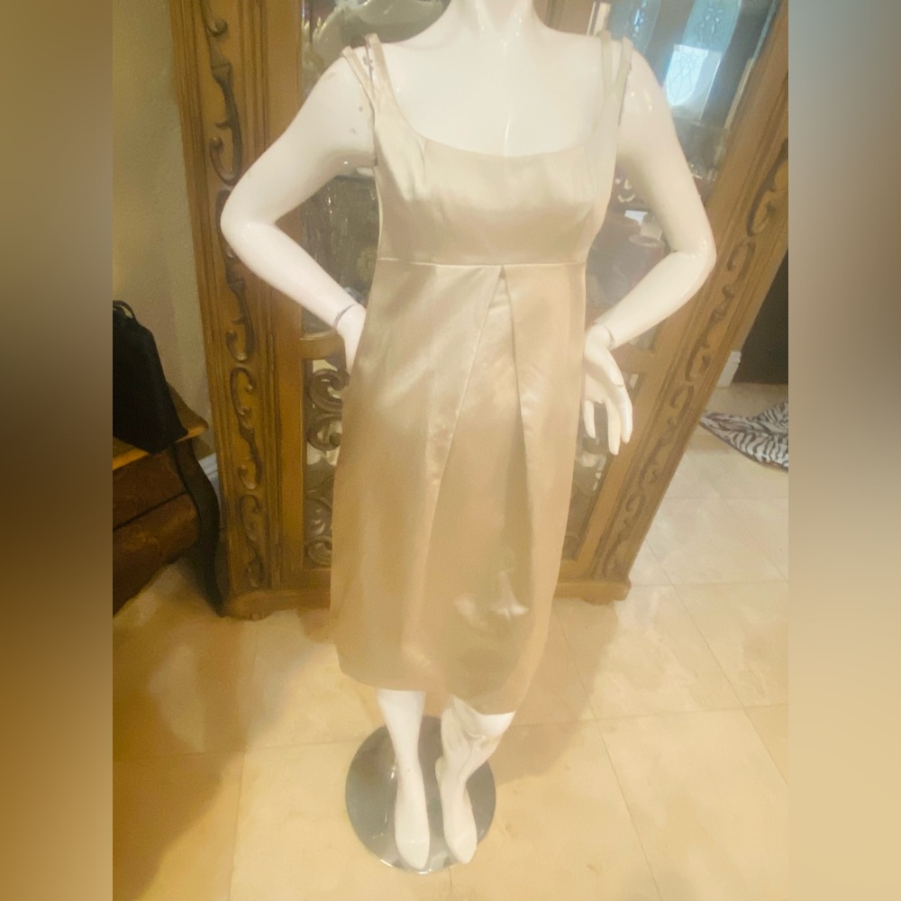 MARTIN GRANT Cream Sleeveless Dress M